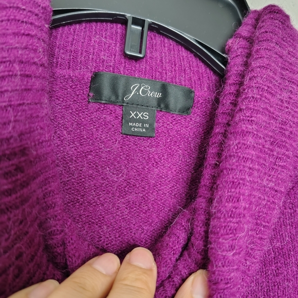 J Crew Purple Turtleneck Sweater-dress In Supersoft Yarn Sz XXS Merino/Alpaca - Picture 2 of 14